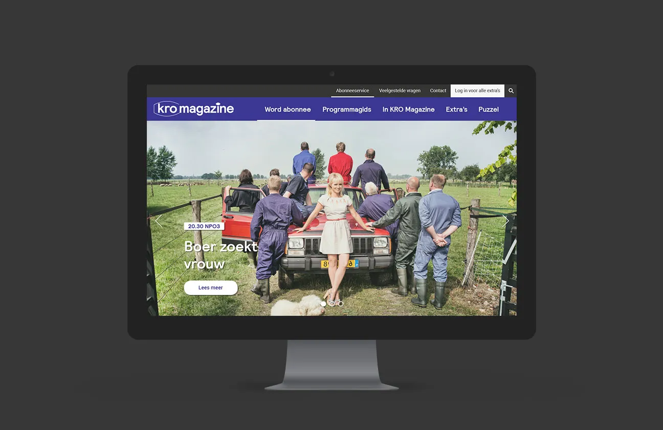 KRO Magazine online TV guide on a desktop screen